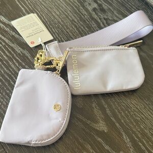 lululemon athletica Light Purple dual pouch Wristlet